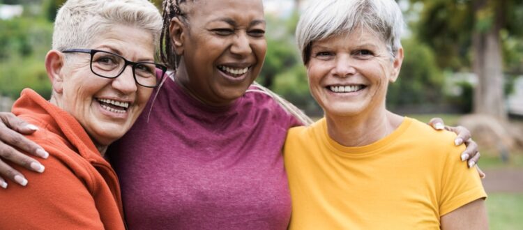 A group of women smiling.